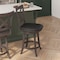 Flash Furniture Felicity Wood Crossback Swivel Counter Hght Barstool w/Padded Blk LeatherSoft Seat, Gry Wsh Walnut ES-UN1-24-GY-GG - alternate 5